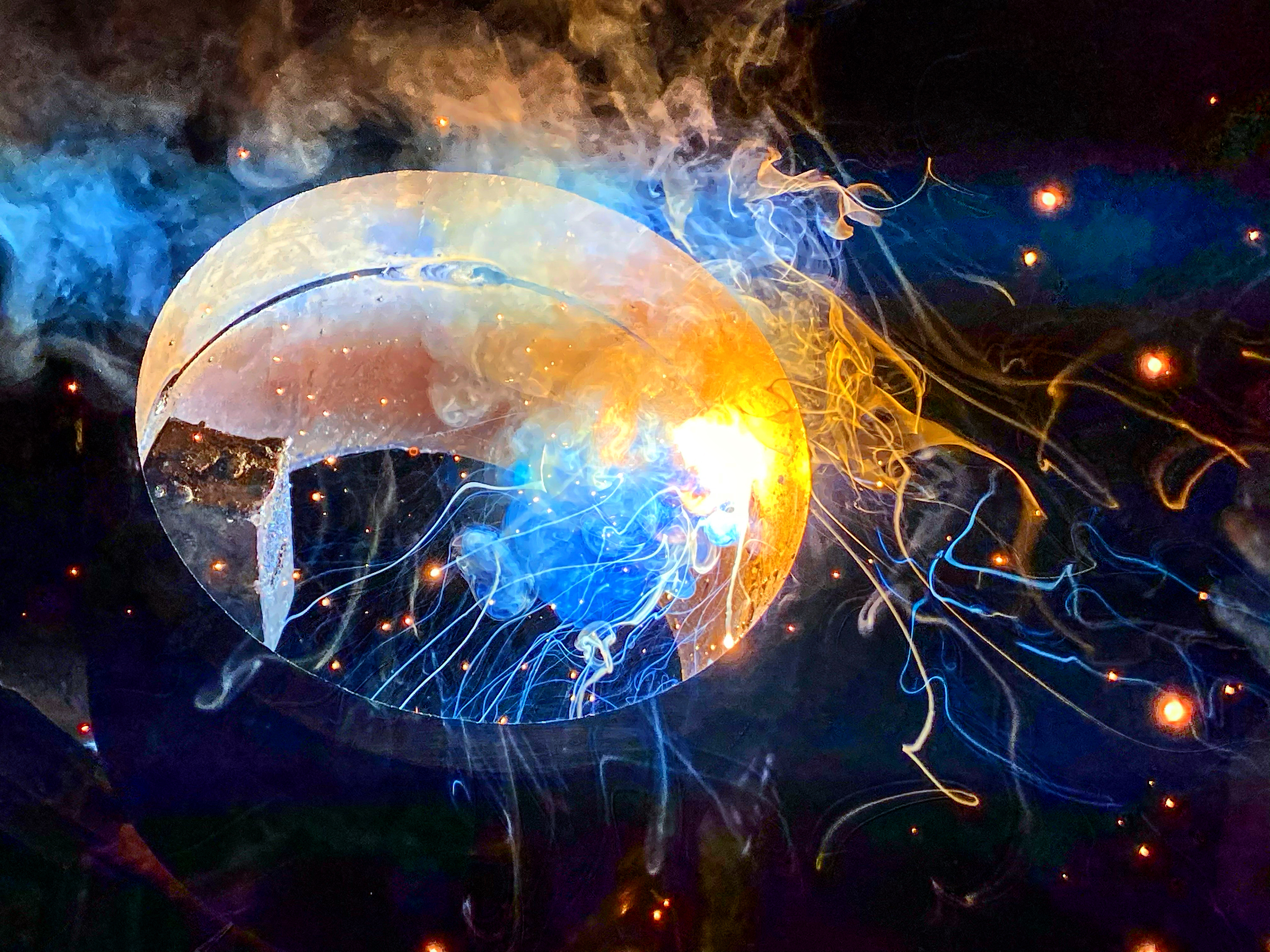 smoke coming from fire